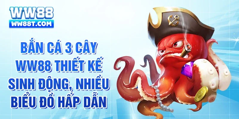 Bắn cá 3 cây Ww88 thiết kế sinh động, nhiều biểu đồ hấp dẫn