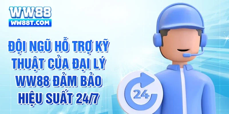 Đội ngũ hỗ trợ kỹ thuật của đại lý WW88 đảm bảo hiệu suất 24/7